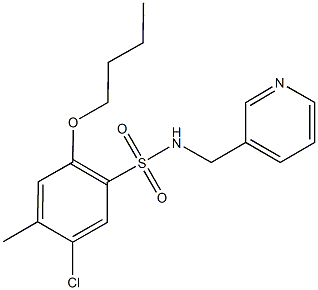 2-butoxy-5-chloro-4-methyl-N-(3-pyridinylmethyl)benzenesulfonamide Struktur