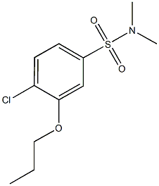 4-chloro-N,N-dimethyl-3-propoxybenzenesulfonamide Struktur