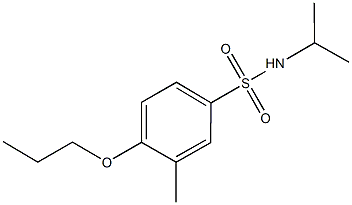 N-isopropyl-3-methyl-4-propoxybenzenesulfonamide Struktur