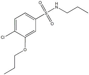 4-chloro-3-propoxy-N-propylbenzenesulfonamide Struktur