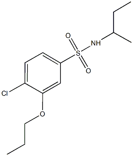 N-(sec-butyl)-4-chloro-3-propoxybenzenesulfonamide Struktur