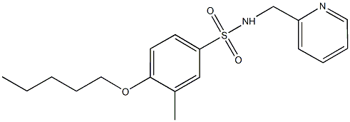 3-methyl-4-(pentyloxy)-N-(2-pyridinylmethyl)benzenesulfonamide Struktur