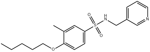 3-methyl-4-(pentyloxy)-N-(3-pyridinylmethyl)benzenesulfonamide Struktur