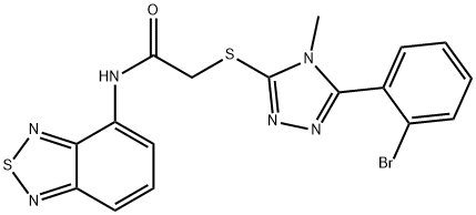 N-(2,1,3-benzothiadiazol-4-yl)-2-{[5-(2-bromophenyl)-4-methyl-4H-1,2,4-triazol-3-yl]sulfanyl}acetamide Struktur