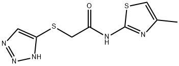 N-(4-methyl-1,3-thiazol-2-yl)-2-(1H-1,2,3-triazol-5-ylsulfanyl)acetamide Struktur