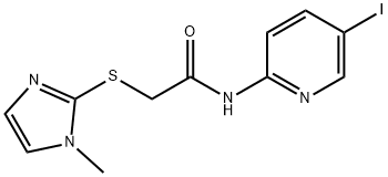 N-(5-iodo-2-pyridinyl)-2-[(1-methyl-1H-imidazol-2-yl)sulfanyl]acetamide Struktur