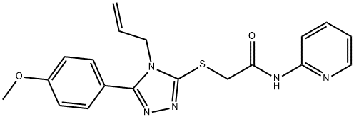 2-{[4-allyl-5-(4-methoxyphenyl)-4H-1,2,4-triazol-3-yl]sulfanyl}-N-(2-pyridinyl)acetamide Struktur