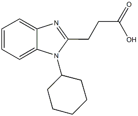 3-(1-cyclohexyl-1H-benzimidazol-2-yl)propanoic acid Struktur