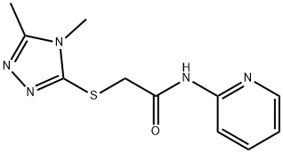 2-[(4,5-dimethyl-4H-1,2,4-triazol-3-yl)sulfanyl]-N-(2-pyridinyl)acetamide Struktur