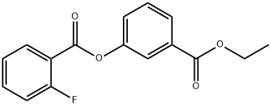 3-(ethoxycarbonyl)phenyl 2-fluorobenzoate Struktur