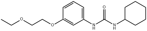 N-cyclohexyl-N'-[3-(2-ethoxyethoxy)phenyl]urea Struktur