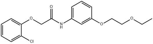 2-(2-chlorophenoxy)-N-[3-(2-ethoxyethoxy)phenyl]acetamide Struktur