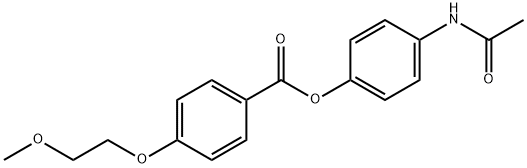 4-(acetylamino)phenyl 4-(2-methoxyethoxy)benzoate Struktur