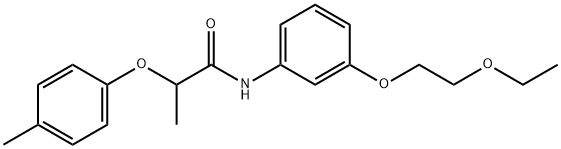 N-[3-(2-ethoxyethoxy)phenyl]-2-(4-methylphenoxy)propanamide Struktur