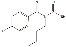 4-butyl-5-(4-chlorophenyl)-4H-1,2,4-triazol-3-yl hydrosulfide Struktur