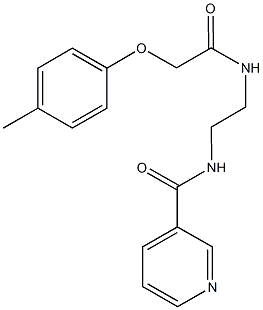 N-(2-{[2-(4-methylphenoxy)acetyl]amino}ethyl)nicotinamide Struktur