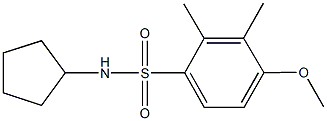 N-cyclopentyl-4-methoxy-2,3-dimethylbenzenesulfonamide Struktur