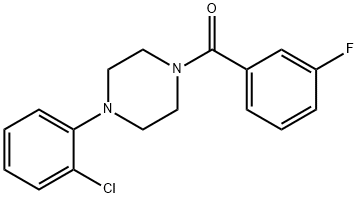 1-(2-chlorophenyl)-4-(3-fluorobenzoyl)piperazine Struktur