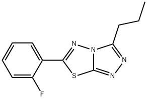 6-(2-fluorophenyl)-3-propyl[1,2,4]triazolo[3,4-b][1,3,4]thiadiazole Struktur