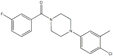 1-(4-chloro-3-methylphenyl)-4-(3-fluorobenzoyl)piperazine Struktur