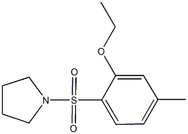 ethyl 5-methyl-2-(1-pyrrolidinylsulfonyl)phenyl ether Struktur