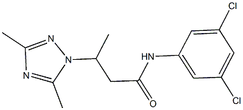 N-(3,5-dichlorophenyl)-3-(3,5-dimethyl-1H-1,2,4-triazol-1-yl)butanamide Struktur