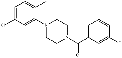 1-(5-chloro-2-methylphenyl)-4-(3-fluorobenzoyl)piperazine Struktur