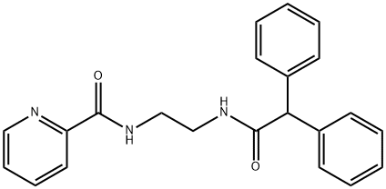 N-{2-[(2,2-diphenylacetyl)amino]ethyl}-2-pyridinecarboxamide Struktur