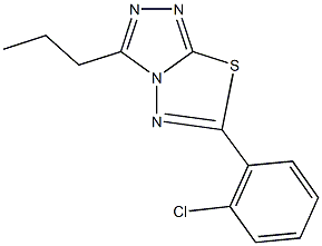 6-(2-chlorophenyl)-3-propyl[1,2,4]triazolo[3,4-b][1,3,4]thiadiazole Struktur