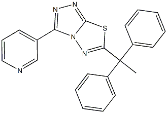 6-(1,1-diphenylethyl)-3-(3-pyridinyl)[1,2,4]triazolo[3,4-b][1,3,4]thiadiazole Struktur