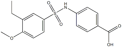 4-{[(3-ethyl-4-methoxyphenyl)sulfonyl]amino}benzoic acid Struktur