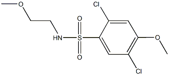 2,5-dichloro-4-methoxy-N-(2-methoxyethyl)benzenesulfonamide Struktur