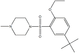 4-tert-butyl-2-[(4-methyl-1-piperazinyl)sulfonyl]phenyl ethyl ether Struktur