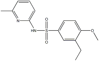 3-ethyl-4-methoxy-N-(6-methyl-2-pyridinyl)benzenesulfonamide Struktur