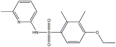 4-ethoxy-2,3-dimethyl-N-(6-methyl-2-pyridinyl)benzenesulfonamide Struktur