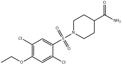 1-[(2,5-dichloro-4-ethoxyphenyl)sulfonyl]-4-piperidinecarboxamide Struktur