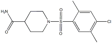 1-[(4-chloro-2,5-dimethylphenyl)sulfonyl]-4-piperidinecarboxamide Struktur