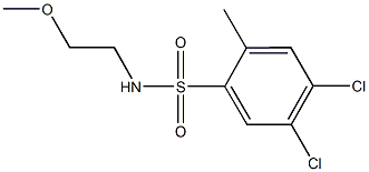 4,5-dichloro-N-(2-methoxyethyl)-2-methylbenzenesulfonamide Struktur