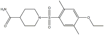 1-[(4-ethoxy-2,5-dimethylphenyl)sulfonyl]-4-piperidinecarboxamide Struktur