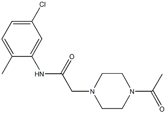 2-(4-acetyl-1-piperazinyl)-N-(5-chloro-2-methylphenyl)acetamide Struktur