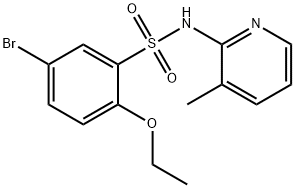 5-bromo-2-ethoxy-N-(3-methyl-2-pyridinyl)benzenesulfonamide Struktur