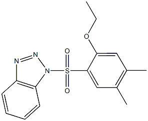 2-(1H-1,2,3-benzotriazol-1-ylsulfonyl)-4,5-dimethylphenyl ethyl ether Struktur