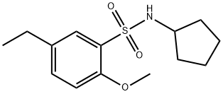 N-cyclopentyl-5-ethyl-2-methoxybenzenesulfonamide Struktur