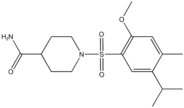 1-[(5-isopropyl-2-methoxy-4-methylphenyl)sulfonyl]-4-piperidinecarboxamide Struktur