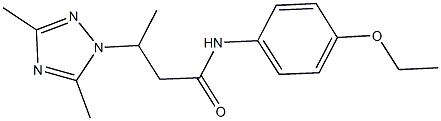 3-(3,5-dimethyl-1H-1,2,4-triazol-1-yl)-N-(4-ethoxyphenyl)butanamide Struktur