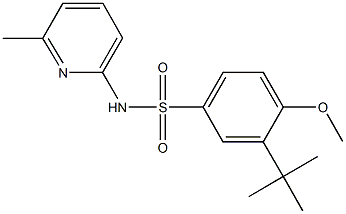 3-tert-butyl-4-methoxy-N-(6-methyl-2-pyridinyl)benzenesulfonamide Struktur