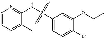 4-bromo-3-ethoxy-N-(3-methyl-2-pyridinyl)benzenesulfonamide Struktur