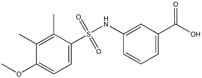 3-{[(4-methoxy-2,3-dimethylphenyl)sulfonyl]amino}benzoic acid Struktur