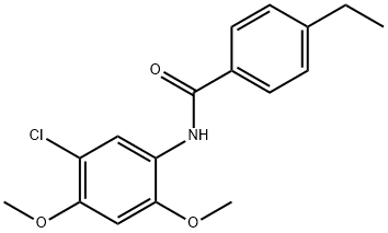 N-(5-chloro-2,4-dimethoxyphenyl)-4-ethylbenzamide Struktur