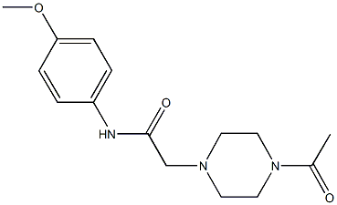 2-(4-acetyl-1-piperazinyl)-N-(4-methoxyphenyl)acetamide Struktur